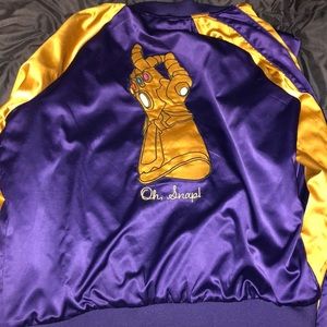 Her Universe “Oh Snap” Thanos Bomber Jacket. In XL but not very big.